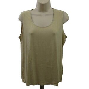 Jones New York Collection Womens Tank Top Size Large Tan Scoop Neck Pullover